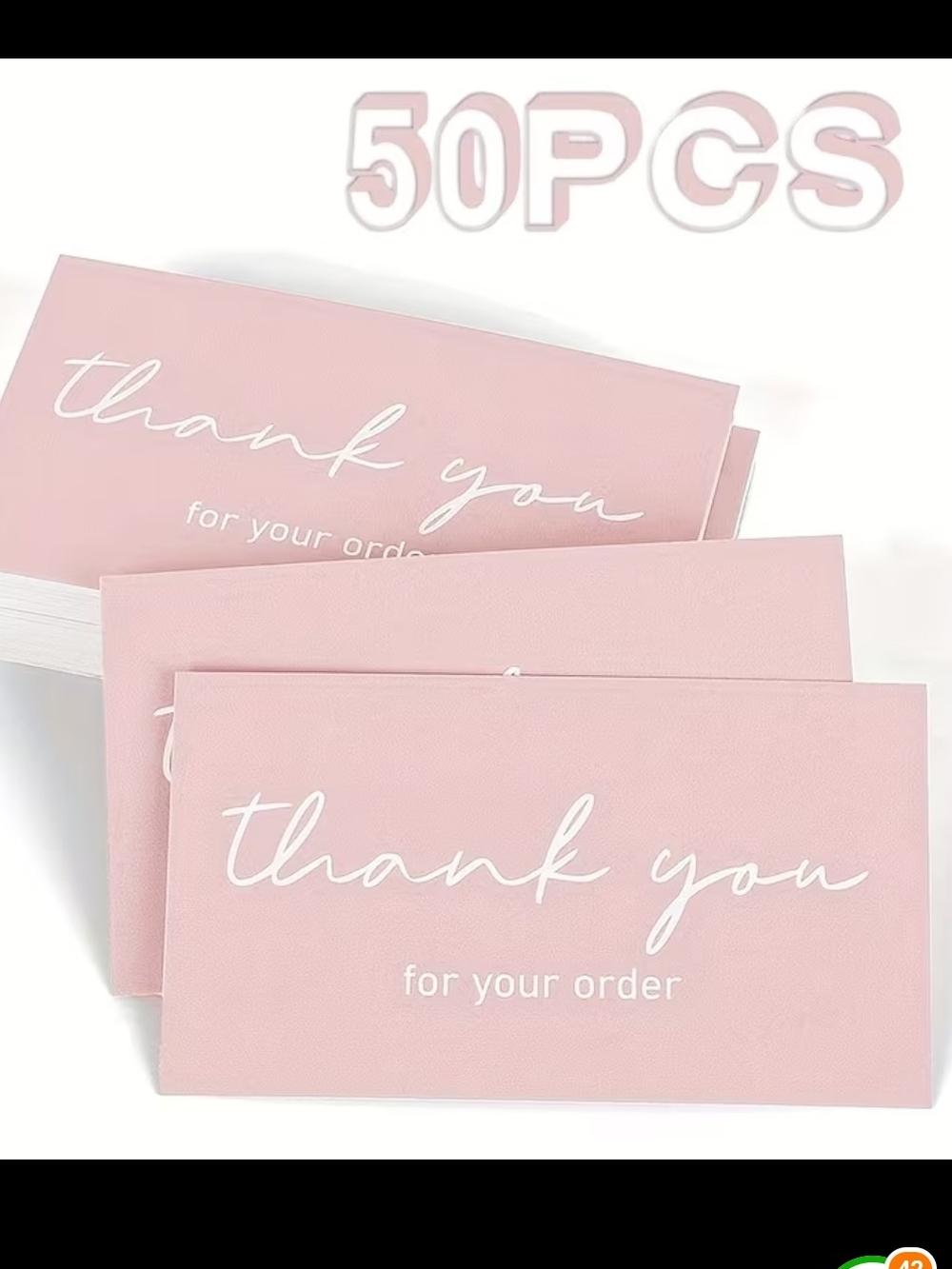 Thank You Cards 50 Count "Thank You for Your Order" Pick One New
